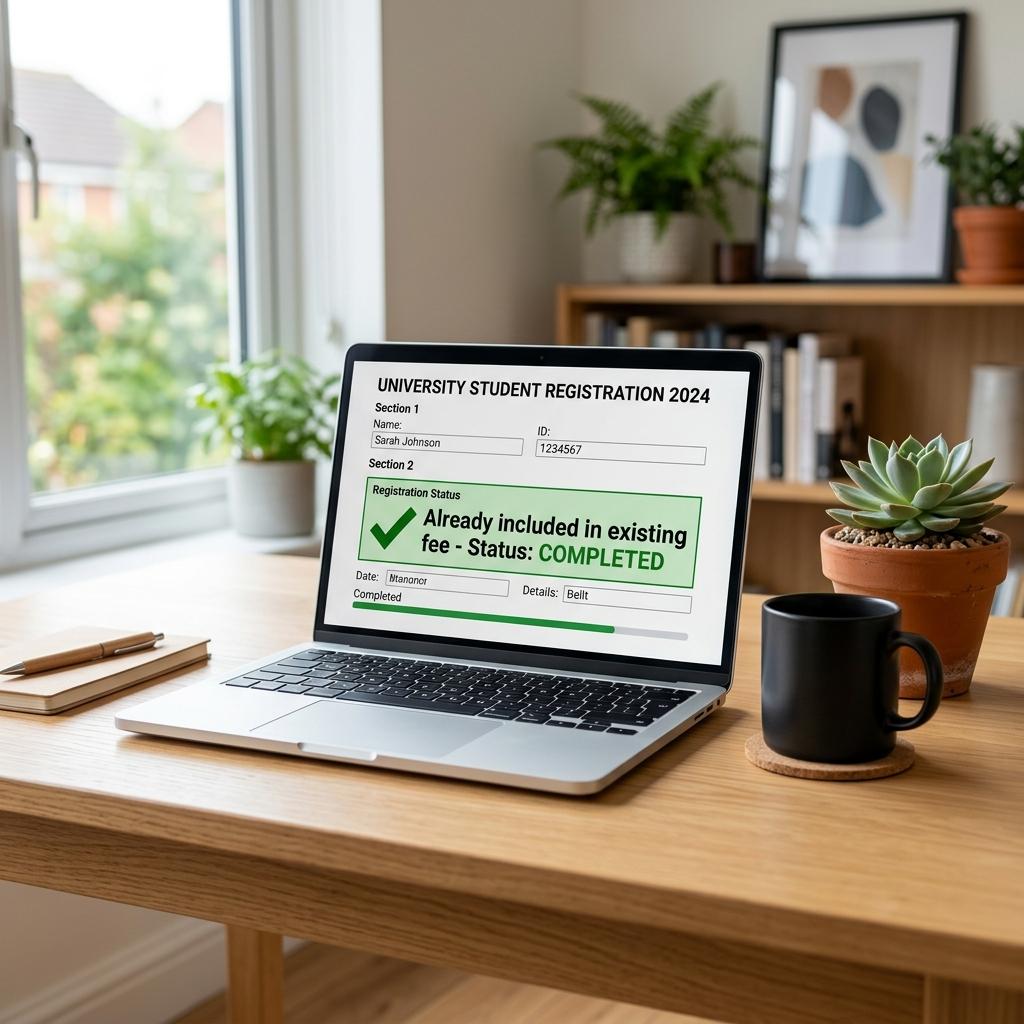 Registration is built into your existing fee.